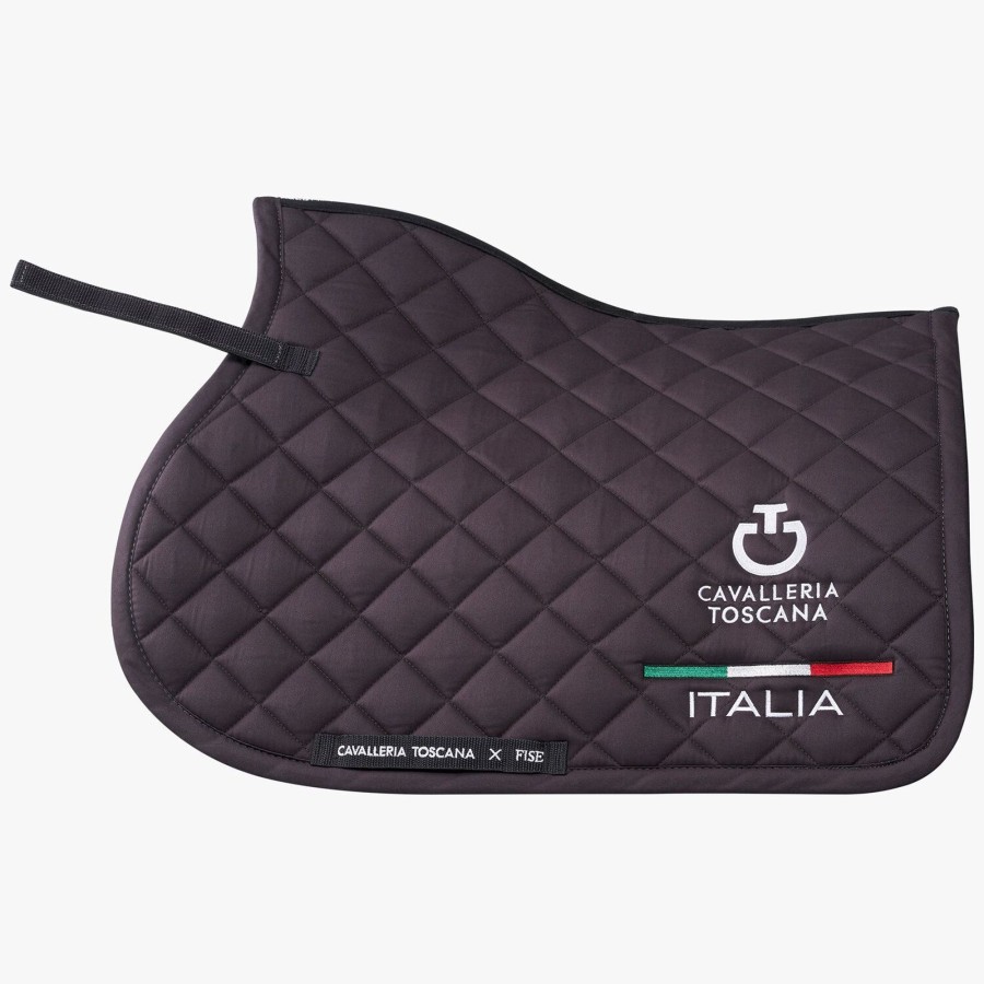 Horse Equipment Cavalleria Toscana  | Fise Jumping Saddle Pad Grey