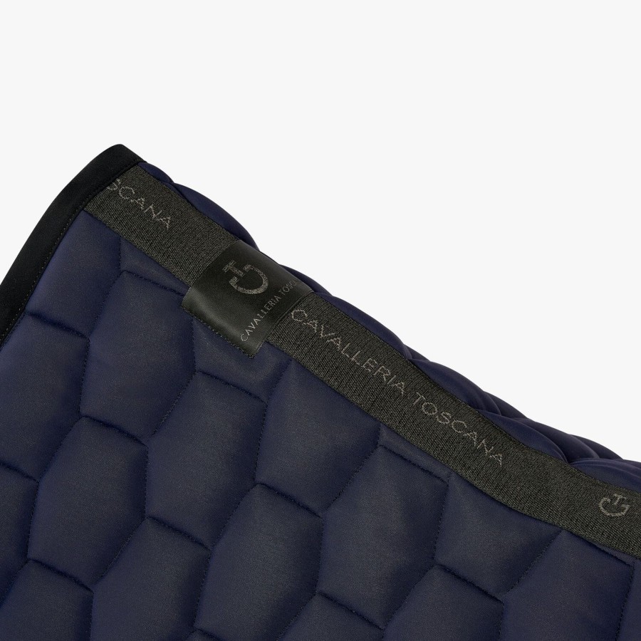 Horse Equipment Cavalleria Toscana  | Quilted Saddle Pad SmoCheap
 Blue/Black